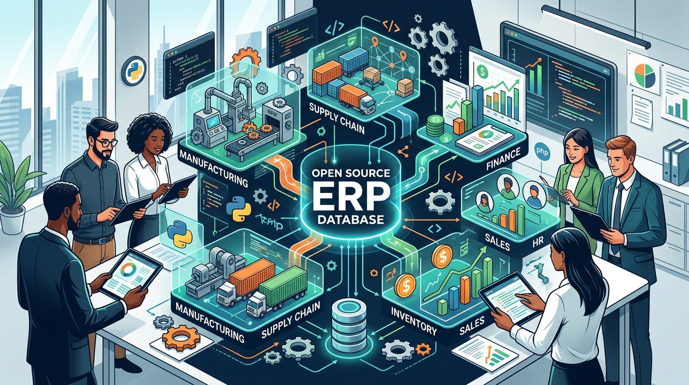 Open Source Erp Database Structure and Schema Diagram